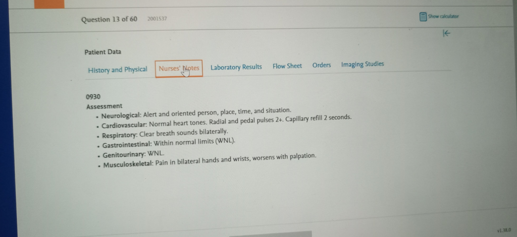 WGU D446 ADULT HEALTH II OA1